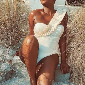 Andrea Iyamah Nisi Ruffle One-Piece Swimsuit